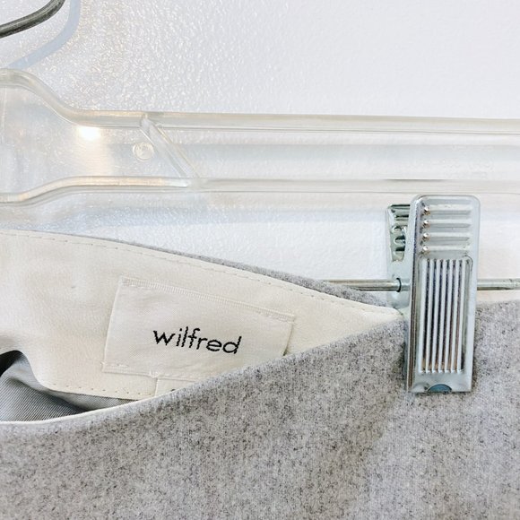 WILFRED ARITZIA grey A line mini skirt wool cashmere - Picture 4 of 5